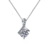 Trendige Halskette 2023 Sterling Silber Missonite Diamant Halskette 925 Silber Zirkon Schmuck Tennis Kette Halskette für Frauen