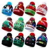 Baretten Mode Kerstmutsen Trendy met LED-verlichte beanie-sweatermuts Wintersneeuwvlok