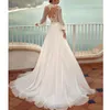 Robe de mariée style Boho en dentelle, col en V, élégante, sirène, sans manches, avec application 3D, fente latérale, Sexy, dos nu, 2024