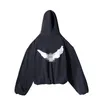 Designer Mens Hoodies Sweatshirts White Dove Mönster Skriv ut länge ärm Hoodie Hip Hop Hooded Clothing S-XL97EQ