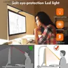 Desk Lamps LAOPAO Double Head LED Desk Lamp EU/US Architect Desk Lamps Office 24W Brightest 5Color Modes and 5 Dimmable Eye Protection lamp Q231104