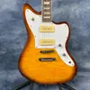 Vendita calda Sunburst colore Chitarra elettrica Tastiera in palissandro Pickup P90 di alta qualità Lavoro manuale Guitarra