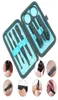 Meisha 7pcsset Protable Manicure Tools 세트 스테인레스 스틸 네일 클리퍼 키트 프로페셔널 귀 픽 푸티 푸셔 네일 파일 HE0008090098