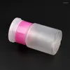 Storage Bottles 60ML Pink Empty Dispenser Pump Nail Art Polish Alcohol Remover Cleaner Bottle Makeup/Nail Equipment