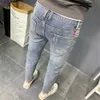 Dżinsy męskie dżinsy męskie dżinsy szczupłe, ciasne dżinsowe dżinsy projektant stretch prosto dżins