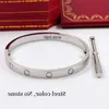AAA TOP HighQuality moda pulseira de ouro pulseira de aço inoxidável pulseiras famosos designers de luxo marca jóias mulheres casal parafuso amor 4 diamantes 6mm inteiro EWW2