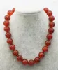 Chaînes en gros 16mm collier rond d'agate rouge 17 pouces FPPJ perles naturelles