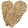 Gants de bain double face Peau Éponges de douche Épurateurs pour le corps Gant exfoliant Brosse Jute Moussant Beauté Spa Mitaines de massage HY0464