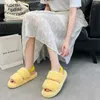 Autumn and winter women shoes style color heel strap soft plush thick soled home plush slippers women shoes 231007