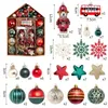 Christmas Decorations Ball 70pcs Colored Drawing SpecialShaped House Boxed Tree Ornaments Kit 231102