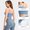Yoga Outfit Women's Longline Bra Wirefree Removable Pads Adjustable Straps Padded Sports Camisole Crop Tank Tops