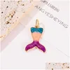 Искусство и ремесла подходит для браслетов Pandora 30ps Colourf Mermaid Pendant Charms Beads Bead Bead для оптового европейского ожерелья европейского ожерелья еврея Dhyhu