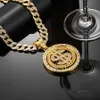 Collier en dollars américains, nouvelle niche, avec pendentif rotatif en dollars américains, en alliage, personnalité hip-hop, collier cubain, bijoux pour hommes 231015