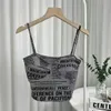 Camisoles Letters Webbing tanques femininos Sexy Casual Sports Camisoles Cropped Croed Summer Bottom Tank Tops