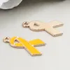 Anhänger Halsketten 20 Stück Zinkbasislegierung Serie Charms für die Schmuckherstellung Band Goldfarbe Orange Emaille 28 mm x 15 mm