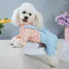 Abbigliamento per cani Abbigliamento alla moda Jeans sottili a quattro zampe con tuta per animali da principessa in pizzo per cani Body per quattro stagioni