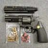 Colt python dupla ação revólver arma de brinquedo pistola blaster lançador bala macia modelo de tiro para adultos meninos presentes de aniversário-10
