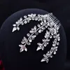 Copricapo per matrimonio nuziale damigella d'onore argento fatto a mano strass pettini fascia accessori per capelli di lusso fascinatori tiara7269591