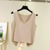 Camisoles Tanks Women 2023 Autumn Winter Solid Color Thermal Underwear Tops Female V-ringen Slim Vest Ladies Thick Warm D489