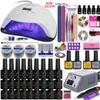 Set super manicure Kit per unghie acrilico con lampada per unghie 8454W Macchina per manicure 101827 PCS Set di smalti per gel Kit di strumenti artistici7300460