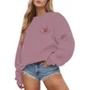 Women's Hoodies Kpop Streetwear Hoodie Skeleton Letters Back Graphic Sweatshirt Pullover Drop Shoulder Long Sleeve Top Women Autumn Tops