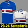 QQQ823 24 UC Sampdoria Soccer Jersey Home Blue 2023 2024 Away White Football Shirt Jerseys