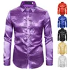 Męskie koszule 2023 Spring i jesienne cekiny pokazują kostium Master Gold Polo Polo Coole