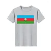 Heren t shirts geprinte t-shirt azerbeidzjan vlag azeri zeehondenaanpassing losse top heren mode korte mouwen korte mouwen