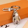 Designers Keychain Fashion Astronaut Silver Keychains Womens Men Brand Letter Key Chain Buckle Woman Bag hänge med Box G2311033Z-6