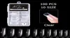 False Nails 100 Pcs Coffin Nail Tips Transparent Fake Fingernails Artifical Manicure DIY Tools5930071