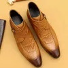 Stivali Design di lusso da uomo in vera pelle alla caviglia con fibbia in coccodrillo scarpe eleganti da uomo nero marrone basic