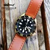 Начатые часы Heimdallr SKX007 Бронзовый дайвер автоматические часы Vintage 41 -мм циферблат Sapphire C3.