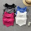 Camisoles Tanks Spaghetti Strap Camis Bulit in Bras For Women Skinny Sports Femme Crop Sleeveless Woman Tank y2k Drop 230403