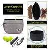 Kit de transport pour chien, couleur unie, Kit d'entraînement pour animaux de compagnie, utilisation alternative de sacs à Double doublure pour fournitures de sacs de ceinture gris