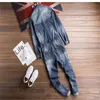 Men's Jeans Long-sleeved Denim Overalls Retro Style Lapel And Hip-hop Casual Pants