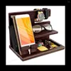 Watch Repair Kits Wooden Phone Docking Station Wallet Stand Watches Purse Holder Desk Organizer