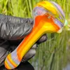 glass smoking pipe glass pipe bowl for smoking stunning colors handblown bubbler glass pipe Affordable Glass Herb Pipe