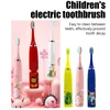 Tandborste barn elektrisk tandborste med ersätt tandborsten huvudet ultraljudstecknad elektrisk tandborste Sonic borsthuvud för barn 230403