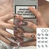 Temporary Tattoos Temporary Tattoo Dark Stickers Black Smile Rose Tatto Witch Cube Arm Waterproof Long Lasting Hand Back Fake Tattoo Stickers Z0403