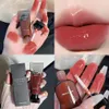 Lipstick Transparent Pigment Lip Mud Velvet Lip Glaze Matte Lipstick Non-stick Cup Lip Gloss Caramel Red Brown Lasting Lip Tint Cosmetics 231102