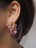 Boucles d'oreilles Stud Huanzhi 925 Silver Needle Purple Grape Zircon For Women Girls Fashion Fruits Drop Bijoux