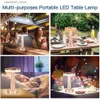 Lâmpadas de mesa Retro Bar Candeeiro de mesa LED Recarregável Light Room Decor Lampe Camping Luces Quarto Café Decoração Chambre Night Lights Q231103