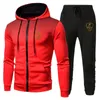 Designer Sweat Suit Two Piece Set Sports Sweatpants with Long Sleeve Hoodie for Spring Autumn 3XL Mens Clothing