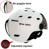 Hełmy narciarskie Hełm narciarski Gogle zintegralnie obciążone PCEPS Wysokiej jakości hełm narciarski Outdoor Sports Snowboard Snowboard Helmets 231102