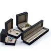 Jóias Stand Oir Luxury Black Touch Paper Bracelet Case Long Chain Box Storage Organizador de presente