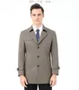 Men's Trench Coats Spring And Autumn Windbreaker Mid-length Green Middle-aged Business Casual Coat Men