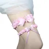 Exquisite Pearls Bridal Garters for Bride Ribbon Wedding Garters White Ivory Wedding Leg Garters