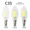 Retro 2W 4W 6W 8W C35 G45 A60 DIMMABLE LED Glass Filament żarówka E27 E14 Vintage Candle Lampa Cob 220V 230V 230V zamiennik