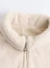 Gilet da donna Gilet in pelliccia sintetica per le donne Colletto alla coreana Cerniera anteriore Solid corto Top senza maniche femminile Moda caldo inverno Gilet da donna