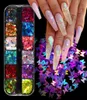 12 Colors Mixed Sequins DIY Star Butterfly Patch Nail Art Decoration Decals Glitter Flake Manicure Nails Supplies Tool6095828